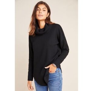 anthropologie maeve black turtleneck long sleeve large